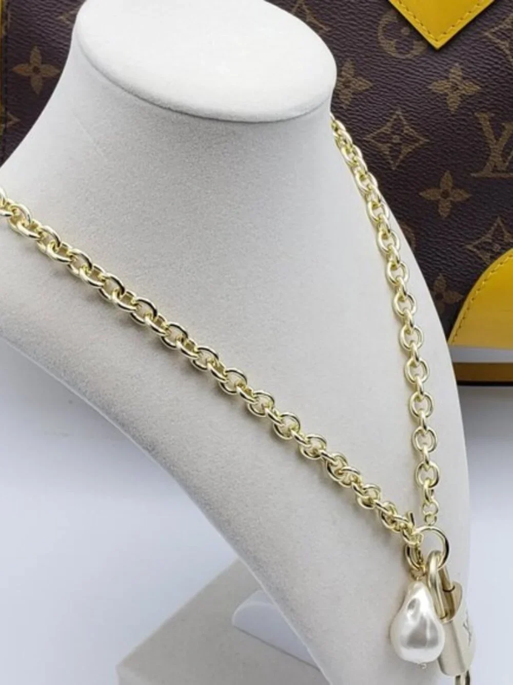 Authentic Louis Vuitton Gold Padlock w/unbranded 16k Gold Plated Stainless Steel